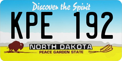 ND license plate KPE192