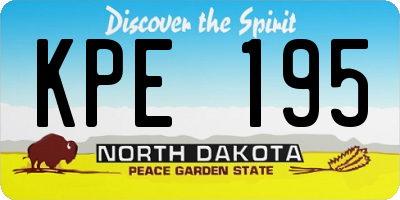 ND license plate KPE195