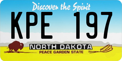 ND license plate KPE197