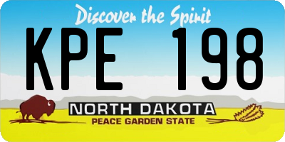 ND license plate KPE198