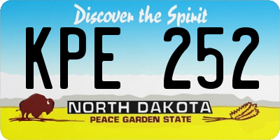 ND license plate KPE252