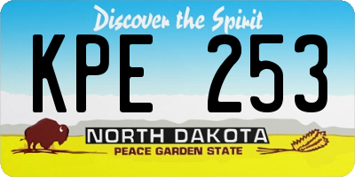 ND license plate KPE253