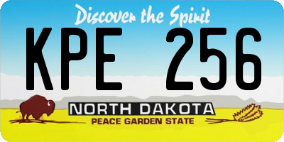 ND license plate KPE256