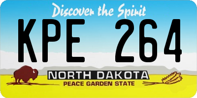 ND license plate KPE264