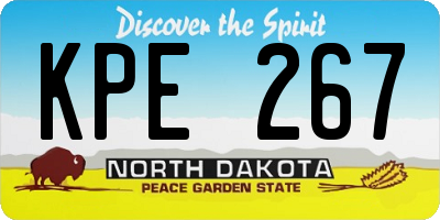 ND license plate KPE267