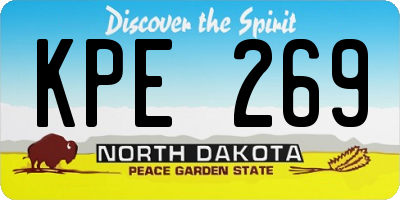ND license plate KPE269