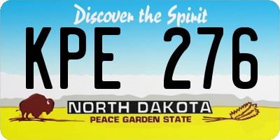 ND license plate KPE276