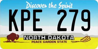 ND license plate KPE279