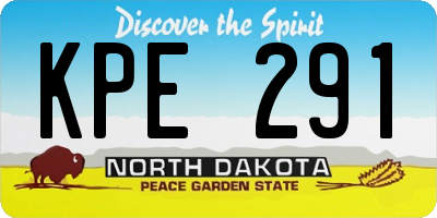 ND license plate KPE291