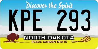 ND license plate KPE293