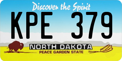 ND license plate KPE379