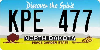 ND license plate KPE477