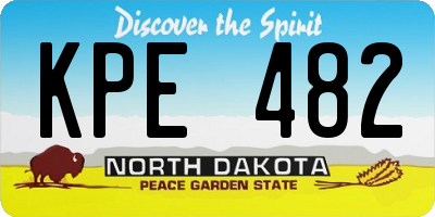 ND license plate KPE482