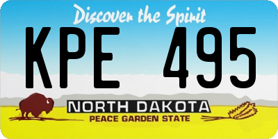 ND license plate KPE495