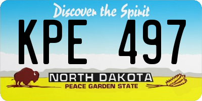 ND license plate KPE497