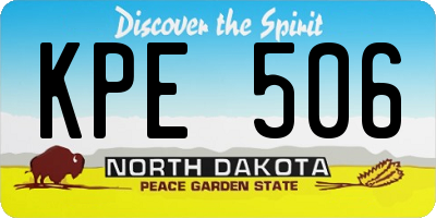 ND license plate KPE506