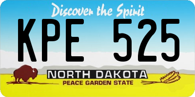 ND license plate KPE525