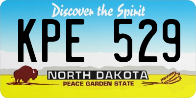 ND license plate KPE529