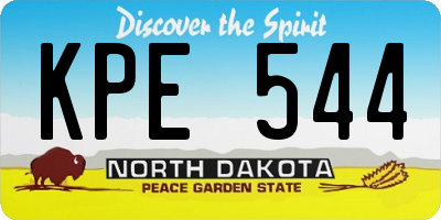 ND license plate KPE544