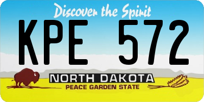 ND license plate KPE572