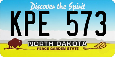 ND license plate KPE573