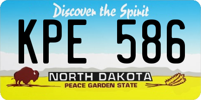 ND license plate KPE586