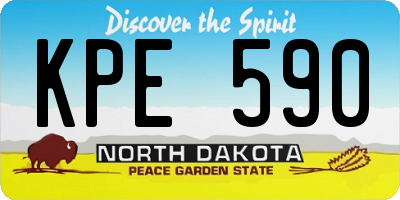 ND license plate KPE590