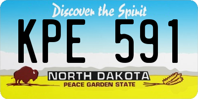 ND license plate KPE591