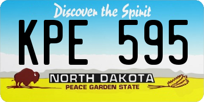 ND license plate KPE595