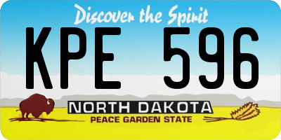 ND license plate KPE596