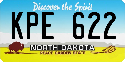 ND license plate KPE622