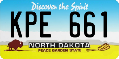 ND license plate KPE661