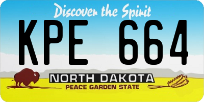 ND license plate KPE664