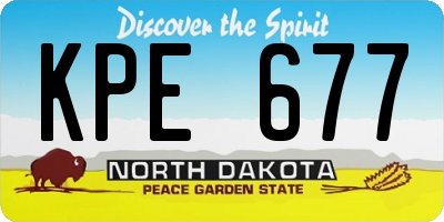 ND license plate KPE677