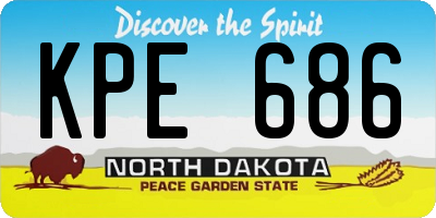 ND license plate KPE686