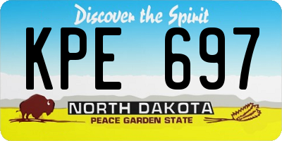 ND license plate KPE697