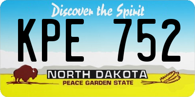 ND license plate KPE752