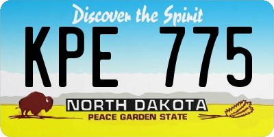 ND license plate KPE775
