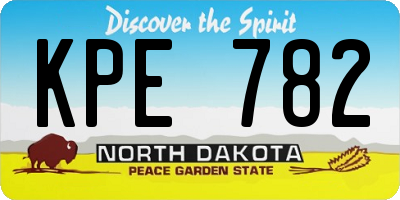 ND license plate KPE782
