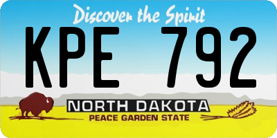 ND license plate KPE792