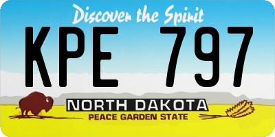 ND license plate KPE797