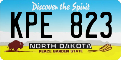 ND license plate KPE823