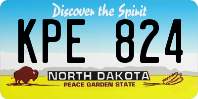 ND license plate KPE824
