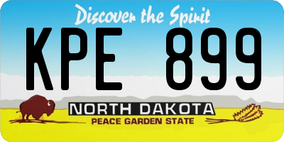 ND license plate KPE899