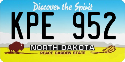 ND license plate KPE952