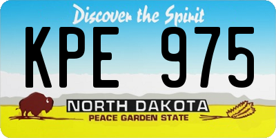 ND license plate KPE975