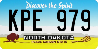 ND license plate KPE979