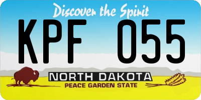 ND license plate KPF055