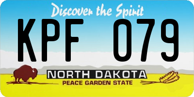 ND license plate KPF079