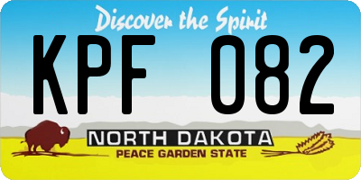 ND license plate KPF082